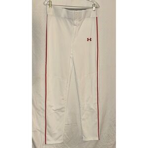 Under Armour Youth XL Boys White‎ w/ Red Piped UA Utility Baseball Pants